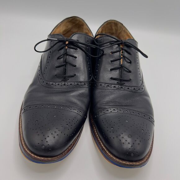 Johnston & Murphy Oxfords Size 10.5W Black Conard Cap Toe Leather Lace Up main image 8
